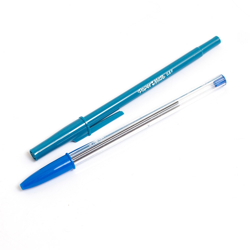Black, Rollerball/Ballpoint, Art & School, BIC, Basic, Medium Point, Black/Blue, 157051